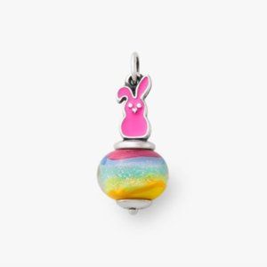 James Avery Enamel Sweet Bunny Art Glass Charm